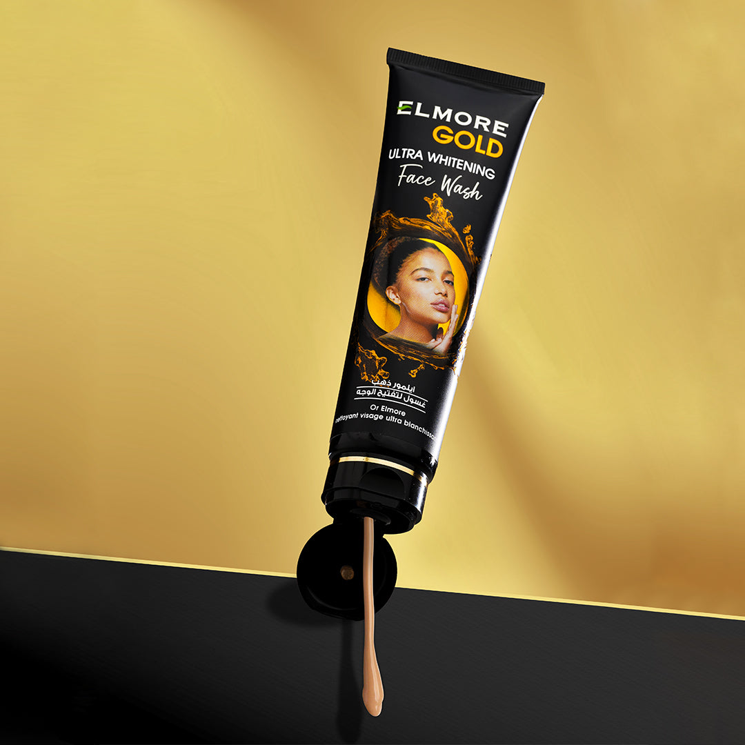 Elmore Gold facewash tube for daily skin cleansing and glow